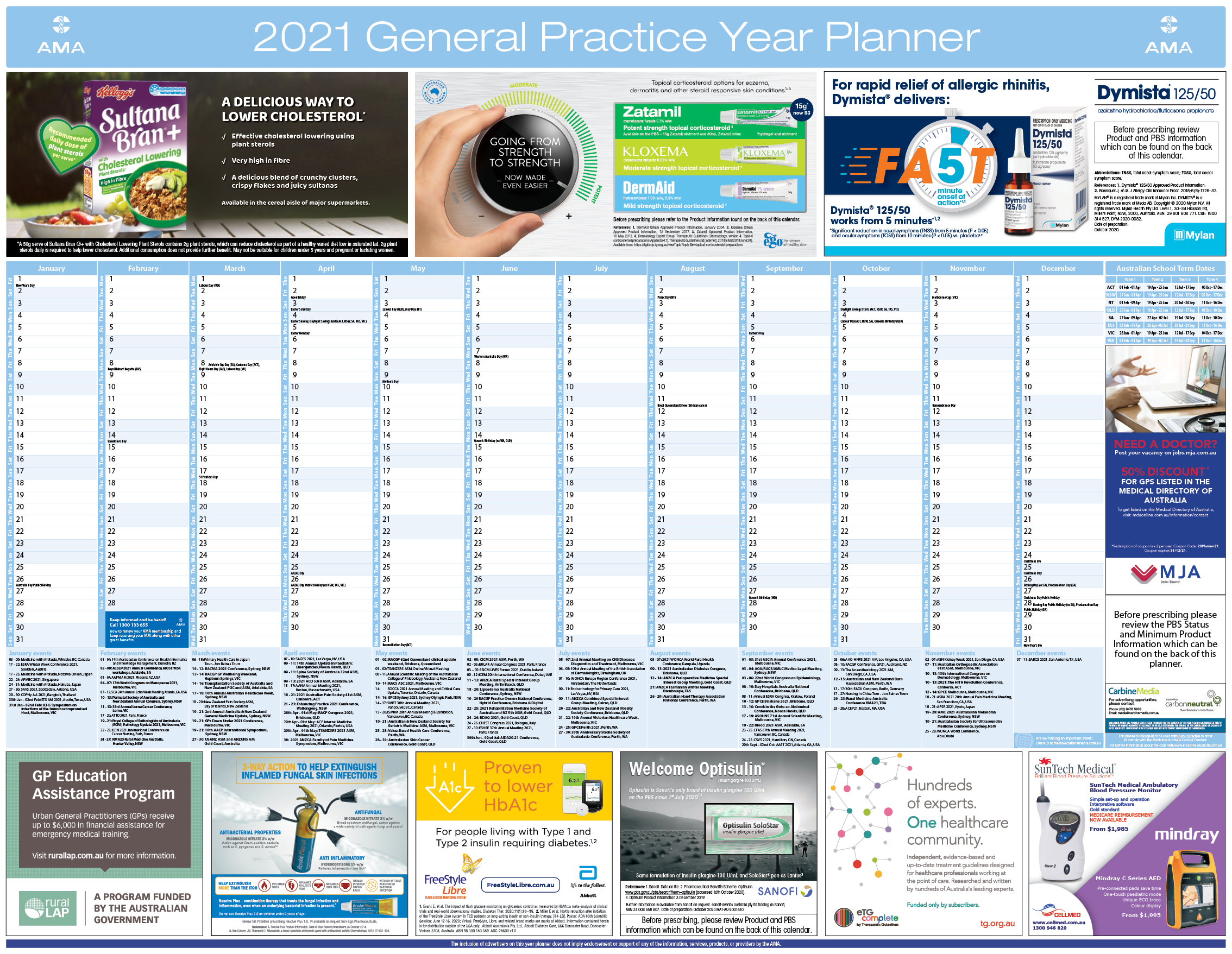Year Planners for healthcare professionals